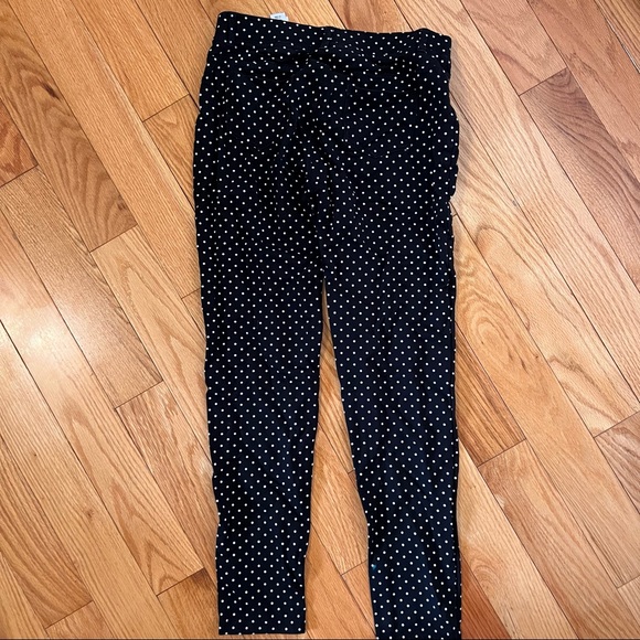 Girls Black and White Polka Dot Jeggings - Picture 2 of 3